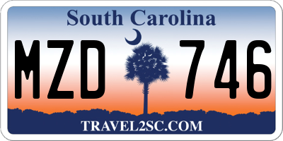 SC license plate MZD746