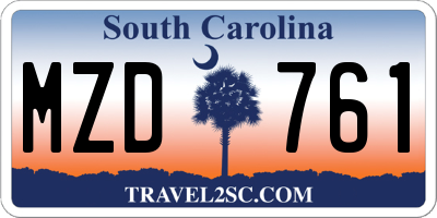 SC license plate MZD761