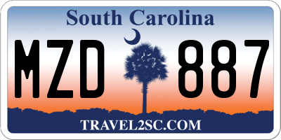 SC license plate MZD887
