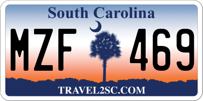 SC license plate MZF469