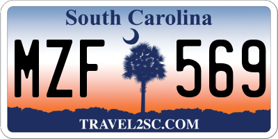 SC license plate MZF569