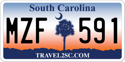 SC license plate MZF591