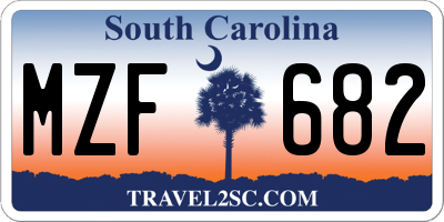 SC license plate MZF682