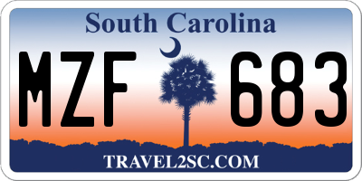 SC license plate MZF683