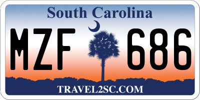 SC license plate MZF686