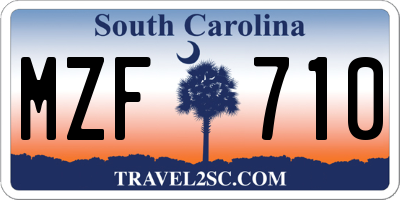 SC license plate MZF710