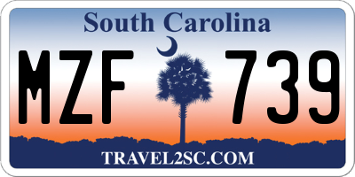 SC license plate MZF739