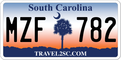 SC license plate MZF782