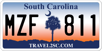 SC license plate MZF811