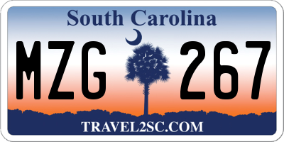 SC license plate MZG267
