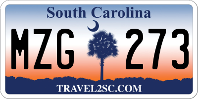 SC license plate MZG273