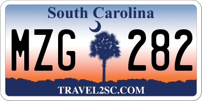 SC license plate MZG282
