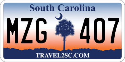 SC license plate MZG407