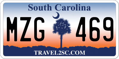 SC license plate MZG469