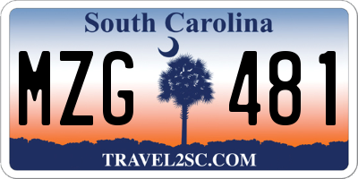 SC license plate MZG481