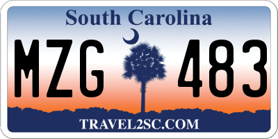 SC license plate MZG483