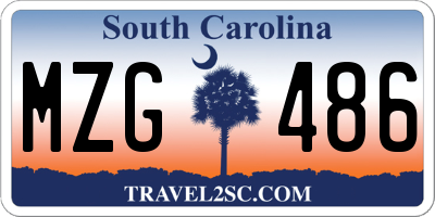SC license plate MZG486
