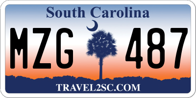 SC license plate MZG487