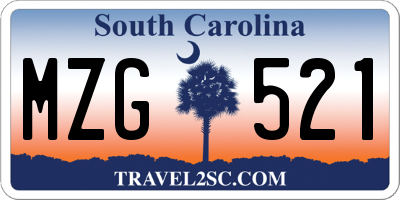 SC license plate MZG521