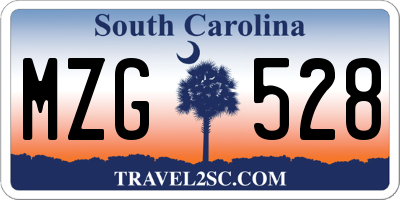 SC license plate MZG528