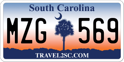 SC license plate MZG569