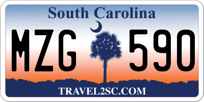 SC license plate MZG590