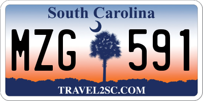 SC license plate MZG591