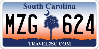 SC license plate MZG624
