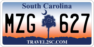 SC license plate MZG627
