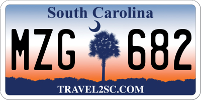 SC license plate MZG682