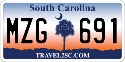 SC license plate MZG691