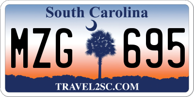 SC license plate MZG695