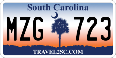 SC license plate MZG723