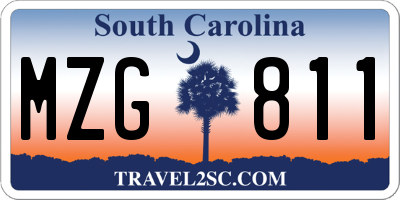 SC license plate MZG811