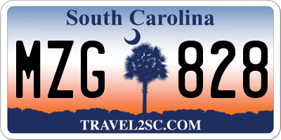SC license plate MZG828