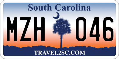 SC license plate MZH046
