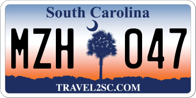 SC license plate MZH047