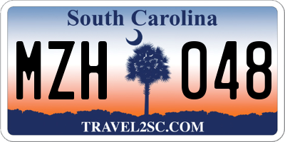 SC license plate MZH048
