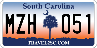 SC license plate MZH051