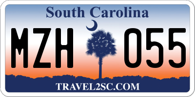 SC license plate MZH055