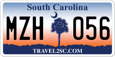 SC license plate MZH056