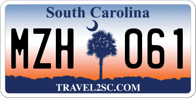 SC license plate MZH061
