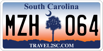 SC license plate MZH064