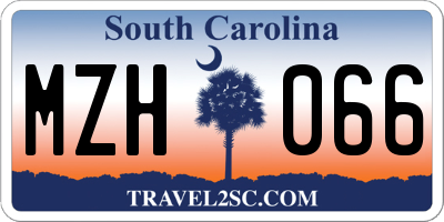 SC license plate MZH066