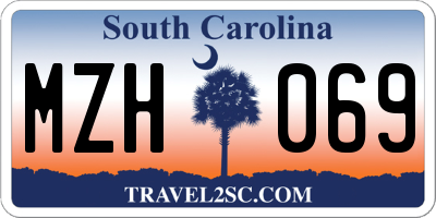 SC license plate MZH069