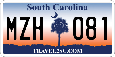 SC license plate MZH081