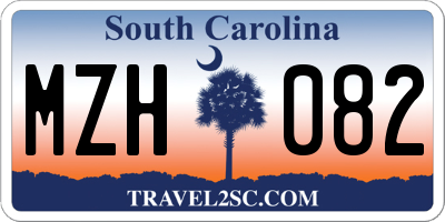 SC license plate MZH082