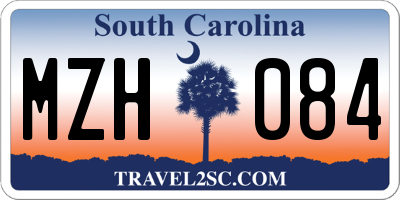 SC license plate MZH084