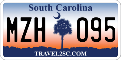 SC license plate MZH095