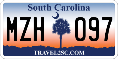 SC license plate MZH097